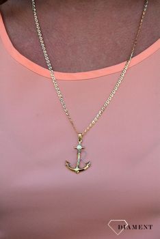 Złoty łańcuszek 375 o splocie Marina Gucci 3,5 mm DIA-LAN-FPBCGDE 080-375 3,5mm. Klasyczny i uniwersalny łańcuszek o splocie Marina Gucci, wykonany z żółtego złota próby 375  (5).JPG